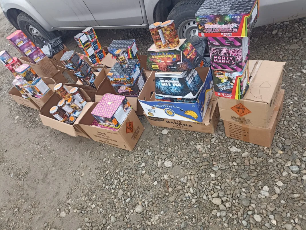 180 de kg de materiale pirotehnice interzise confiscate de jandarmii vâlceni