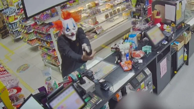 (VIDEO) Un clovn a jefuit un magazin din Brisbane