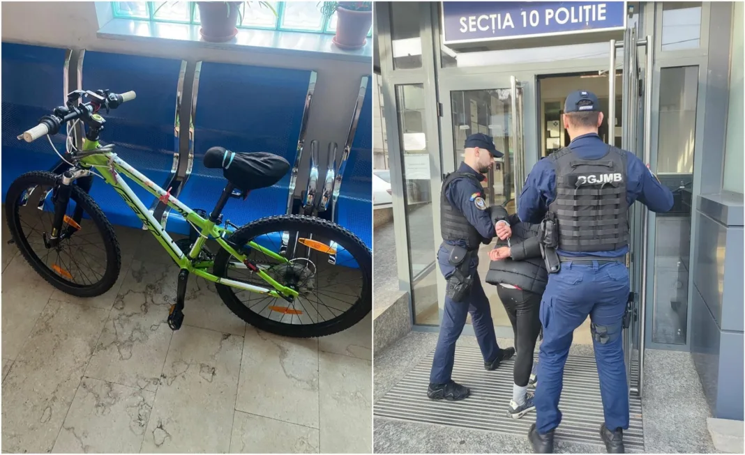 hot bici Un hoț a furat o bicicletă fără să știe că îl văd jandarmii