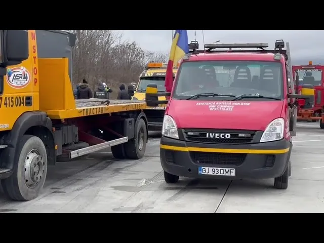 (VIDEO) Transportatorii vor să blocheze din nou Defileul Jiului