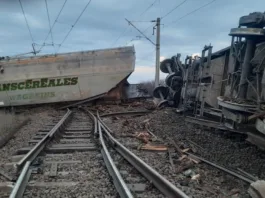 Un tren de marfă a deraiat la 25 de km de Craiova