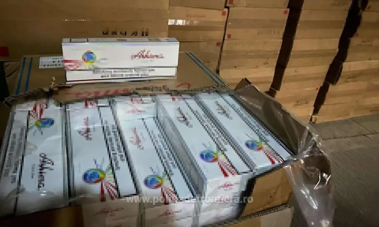 Aproximativ 5 milioane de țigarete descoperite într-un ansamblu rutier în PTF Bechet