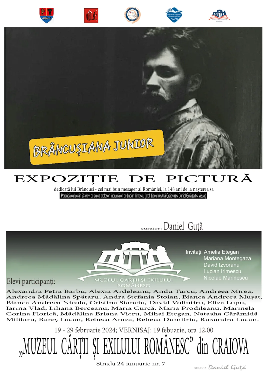 „Brâncușiana Junior“ la Muzeul Cărții și Exilului Românesc Craiova