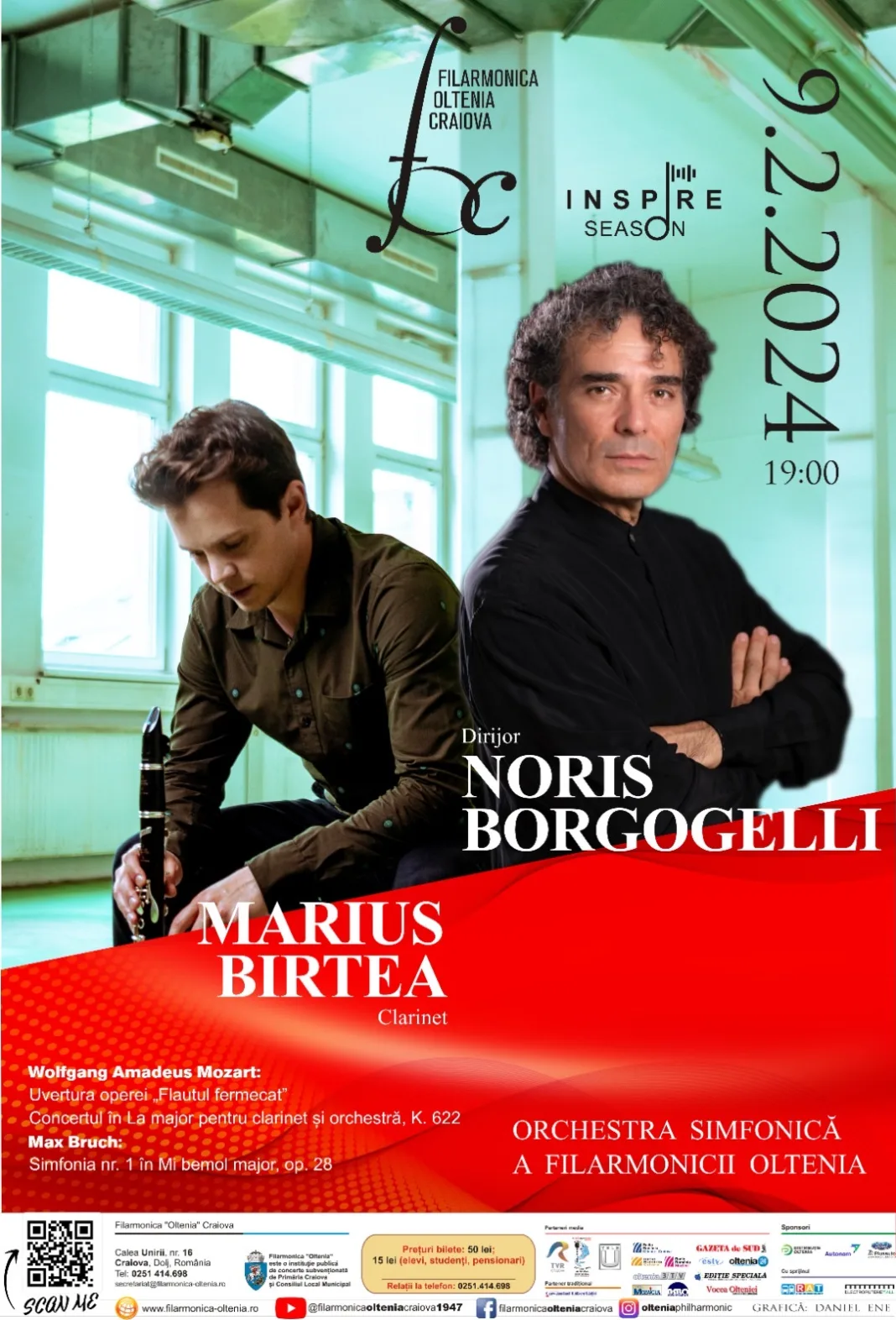 Marius Birtea aduce magia muzicii lui Mozart de la Salzburg la Filarmonica Oltenia