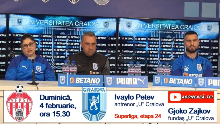 Sepsi – „U“ Craiova | Petev şi Zajkov speră ca echipa să pună punct nereuşitelor (VIDEO)