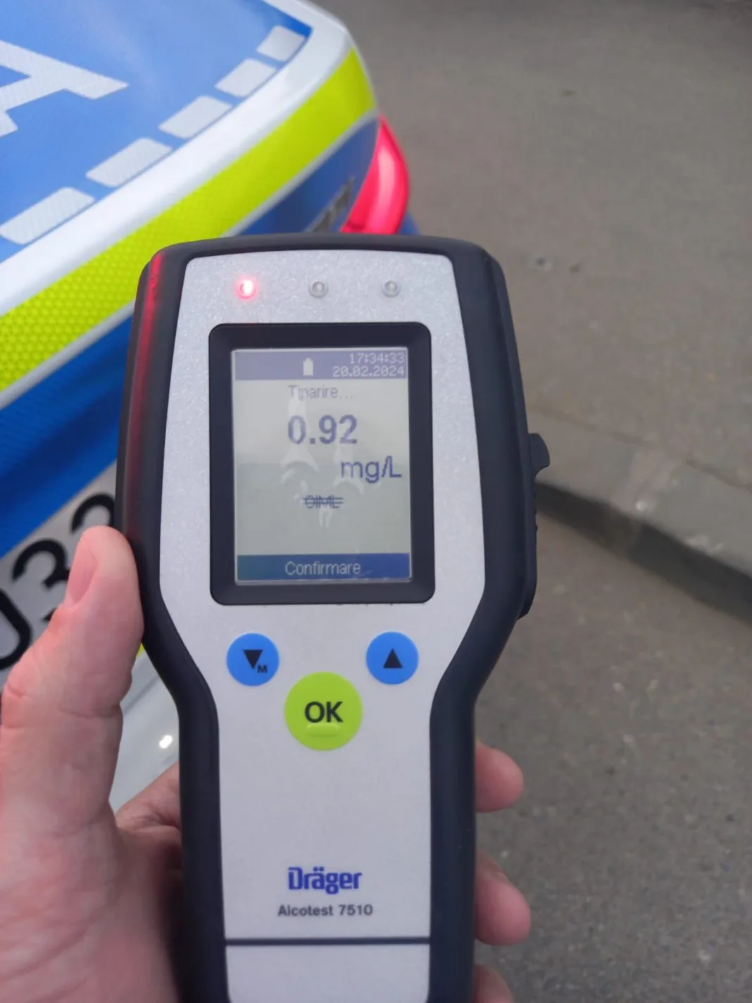 Depistat la volan sub influența alcoolului