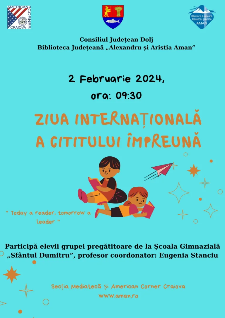 Sesiune de lectură copiii grupei pregătitoare de la Școala Gimnazială „Sfântul Dumitru”