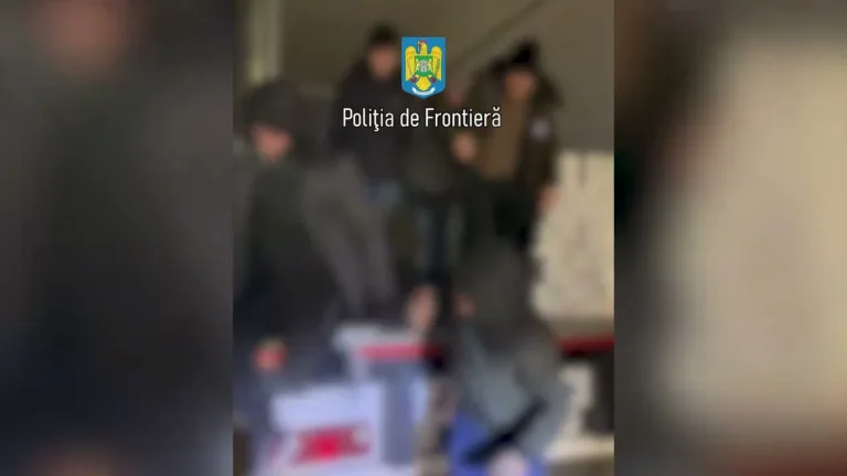 (VIDEO) 16 migranți, depistați ascunși într-un camion cu fructe la Nădlac