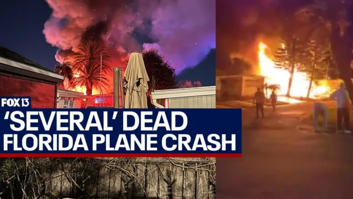 Mai mulți morți după prăbușirea unui avion mic într-un parc de case mobile din Clearwater