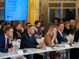 Klaus Iohannis, la reuniunea de lucru privind sprijinul acordat Ucrainei, organizată de Președintele Republicii Franceze, Emmanuel Macron
