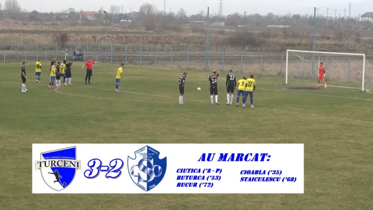 Amical cu nerv și cu nervi. CSO Turceni – ACSO Filiași, scor 3-2