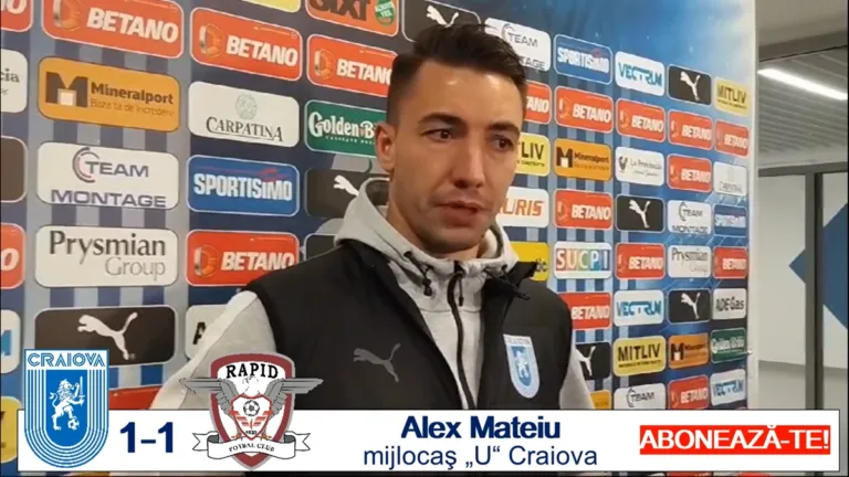 Alex Mateiu, după remiza cu Rapid: „Am luptat până la final, dar nu a fost să fie“