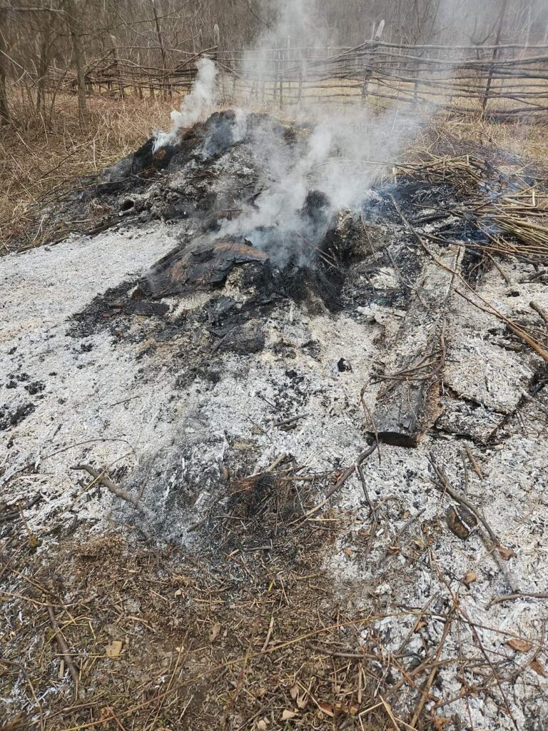 Gorj: Bărbat amendat cu 10.000 de lei după ce a incendiat anvelope și resturi vegetale