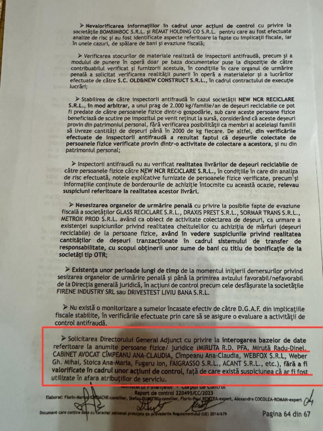 Plângere penală și demitere după ce directorul Antifraudă Târgu Jiu ar fi verificat abuziv la avere politicieni, un om de afaceri, o avocată și o jurnalistă