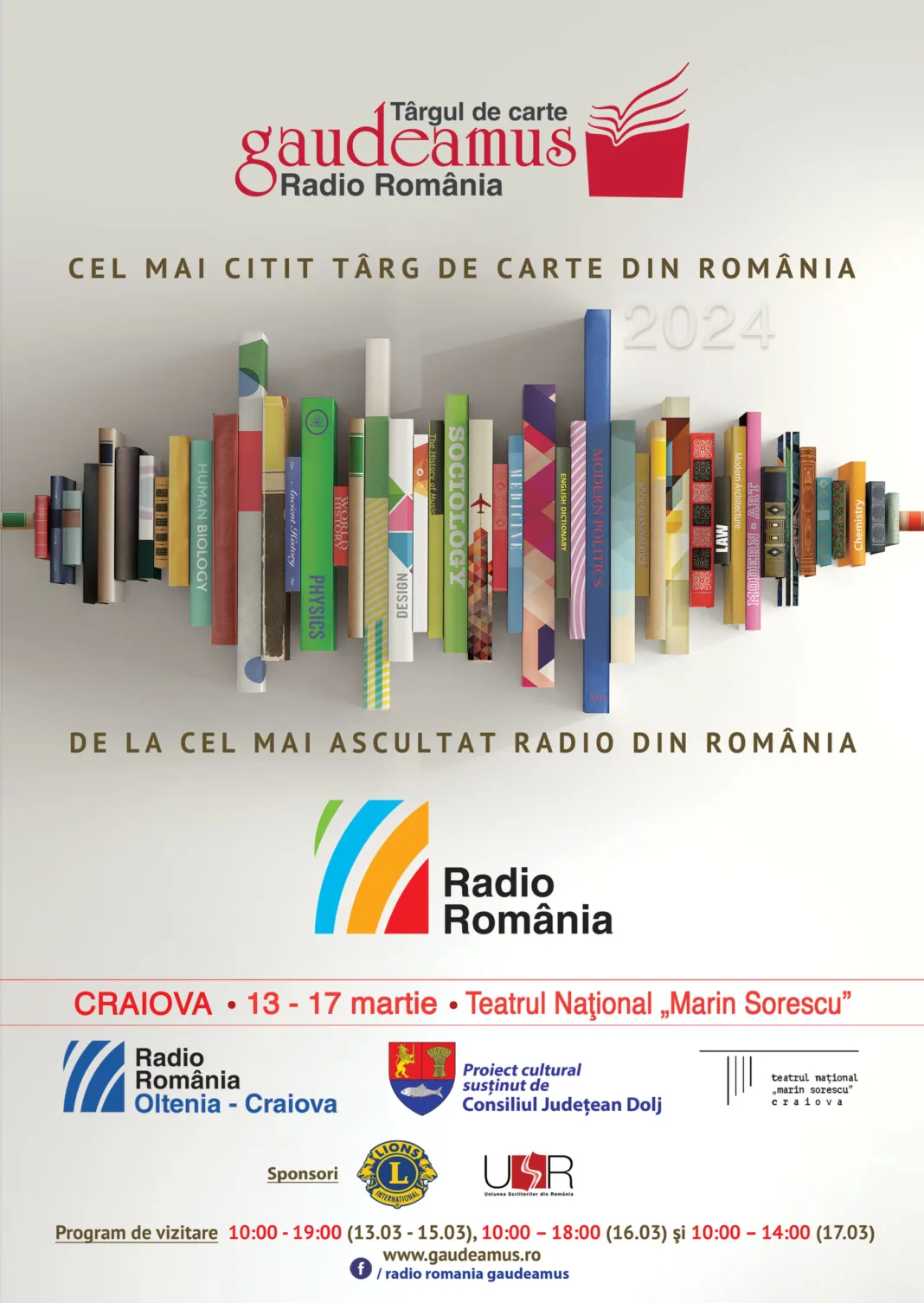 Târgul de Carte Gaudeamus Radio România Craiova, 13-17 martie 2024