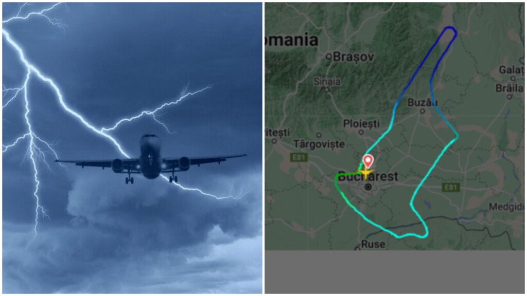 Un avion Tarom a revenit în București după ce ar fi fost lovit de fulger