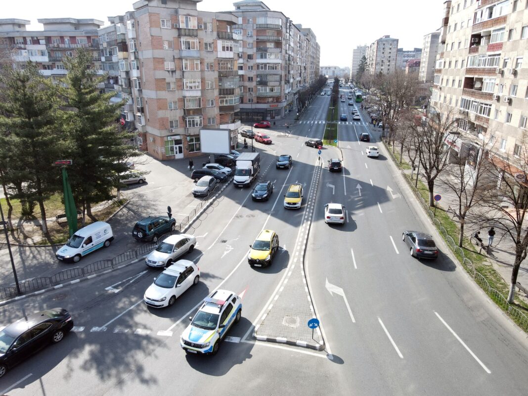 Femeia a distrus flori și jardiniere pe bulevardul Tineretului