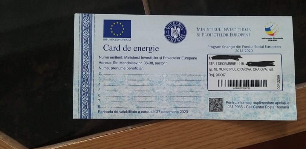 Craiovenii mai pot folosi banii de pe cardurile de energie. Termenul s-a prelungit
