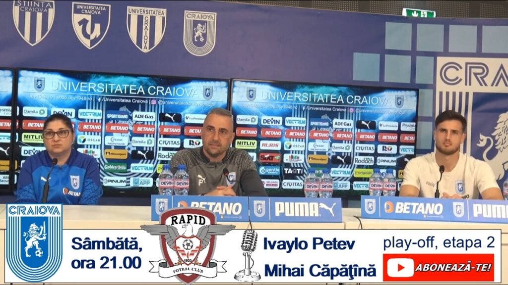 Ivaylo Petev şi Mihai Căpăţînă au prefaţat meciul „U” Craiova – Rapid