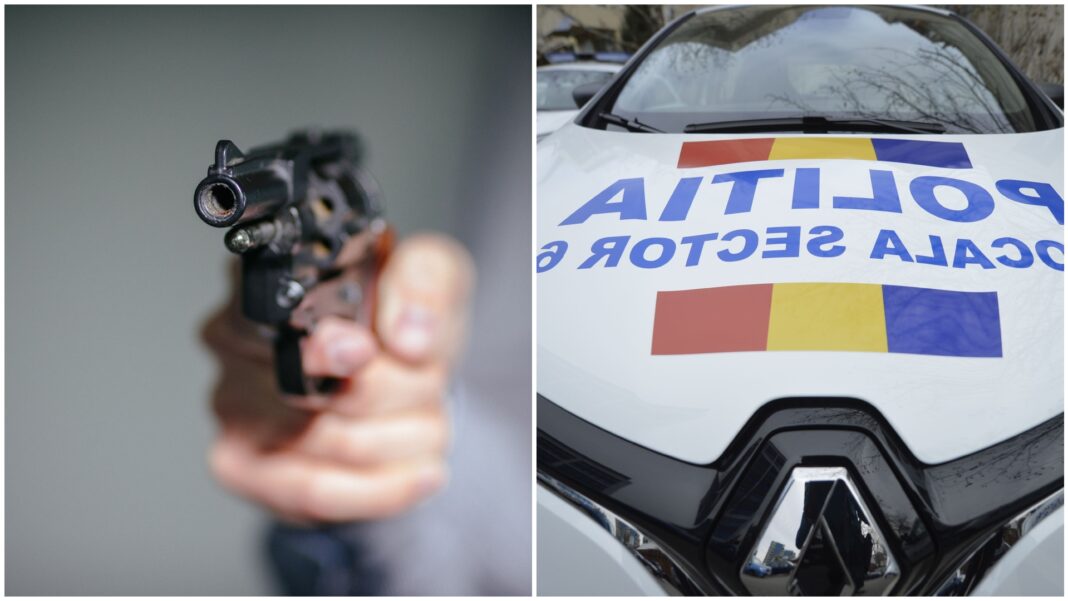 Femeie amenințată cu arma în trafic, în București