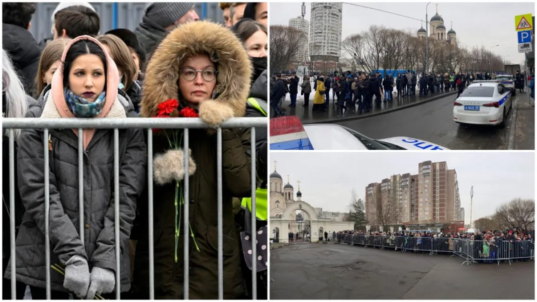 Aleksei Navalnîi este înmormântat la Moscova. Oamenii au stat la coadă, au aplaudat şi i-au scandat numele