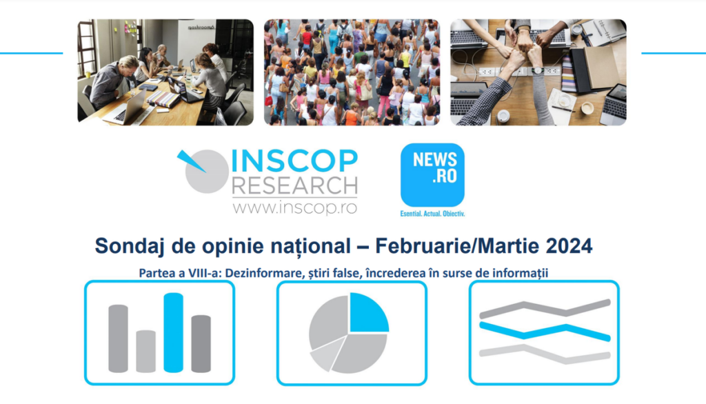 Sondaj INSCOP Research: Dezinformare, știri false, încrederea în surse de informații