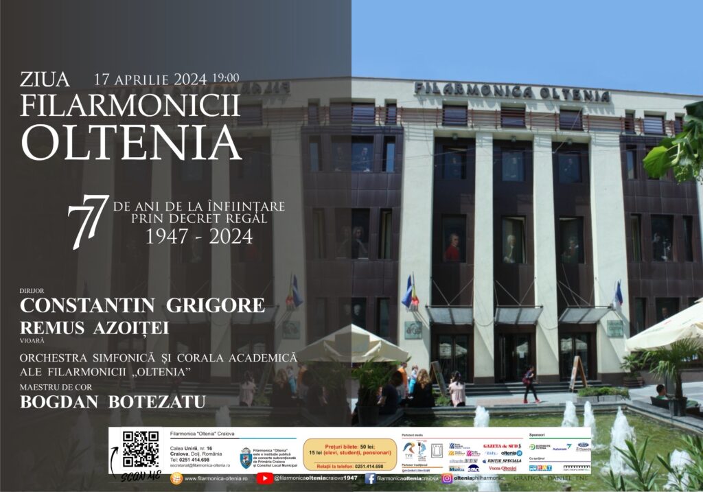 Concert extraordinar de Ziua Filarmonicii „Oltenia” Craiova
