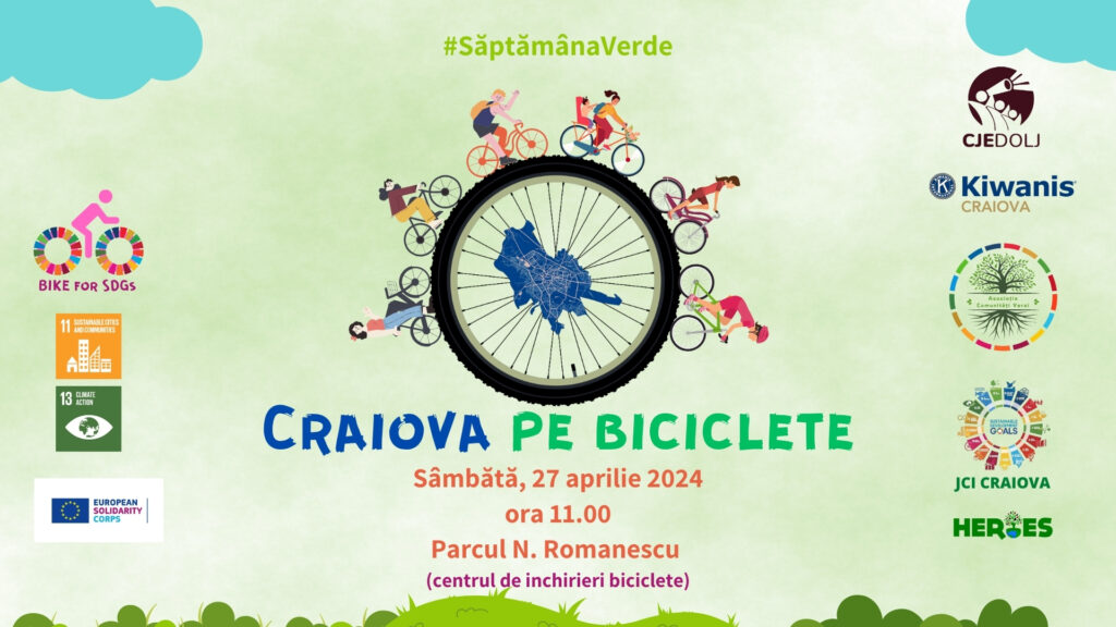„Craiova pe Biciclete”, sâmbătă în Parcul Romanescu