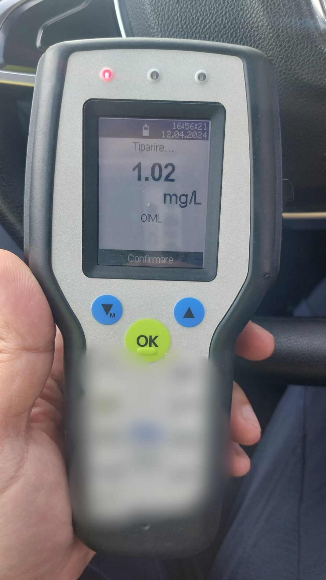Bărbat din Olt, la volan cu 1,02 mg/l alcool pur în aerul expirat pe străzile din Craiova