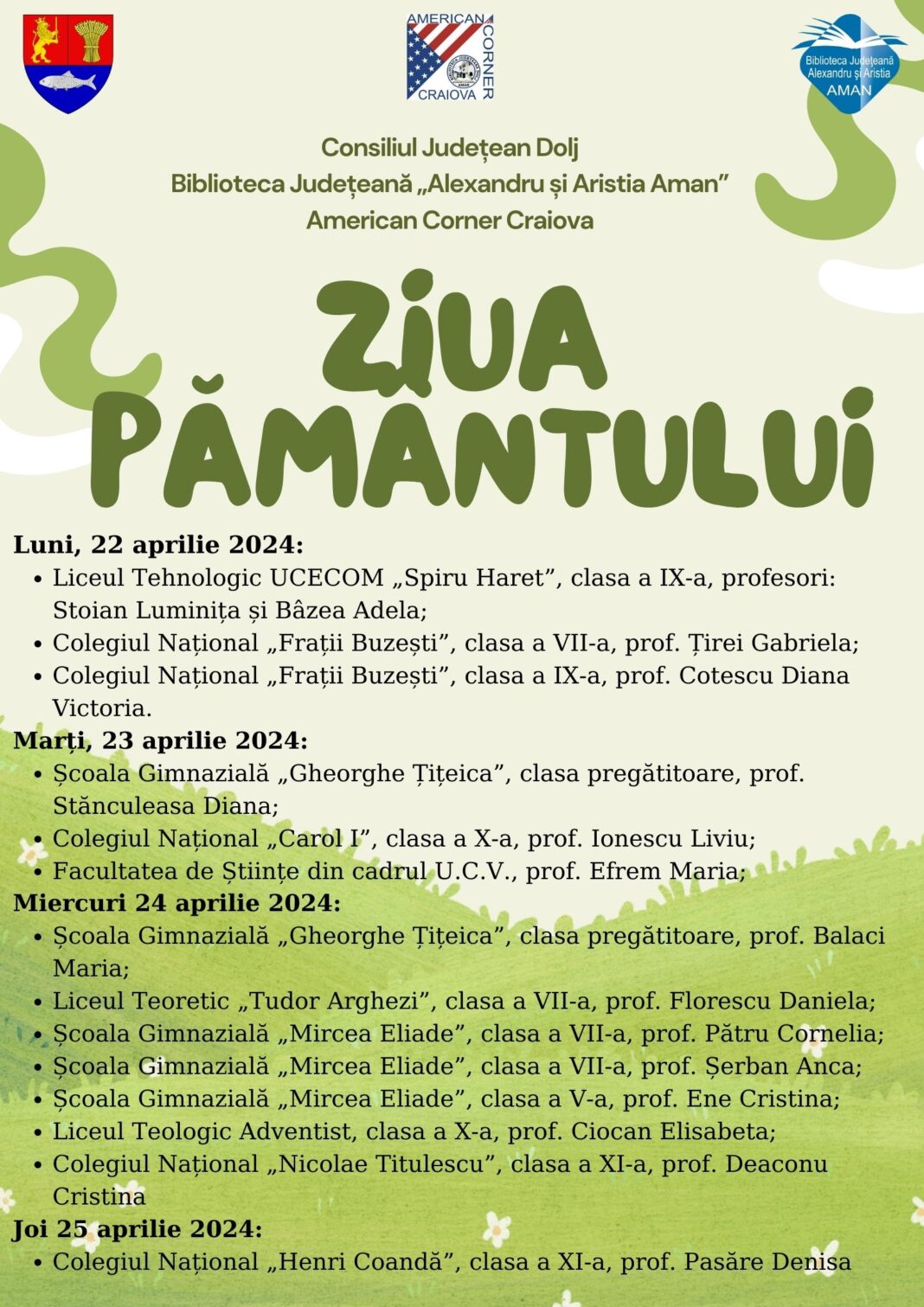 Evenimente menite să marcheze Ziua Pământului, la „Aman“