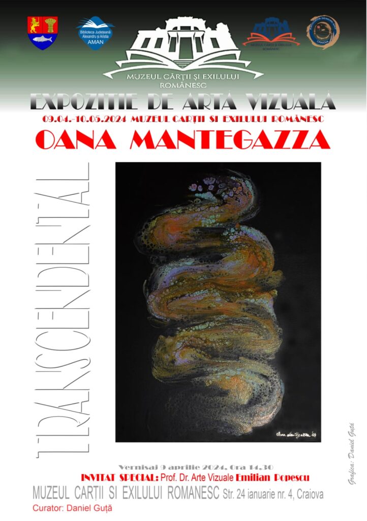 Expoziția „Transdescendental”, semnată de Oana Mantegazza, la Muzeul Cărții și Exilului Românesc