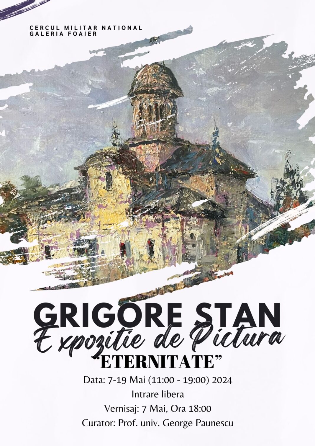 ”Eternitatea” – expoziție Grigore Stan la Cercul Militar