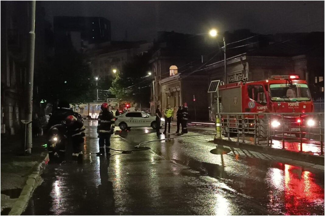 Un bărbat a dat foc unei butelii în tramvai, apoi a aruncat-o în stradă 