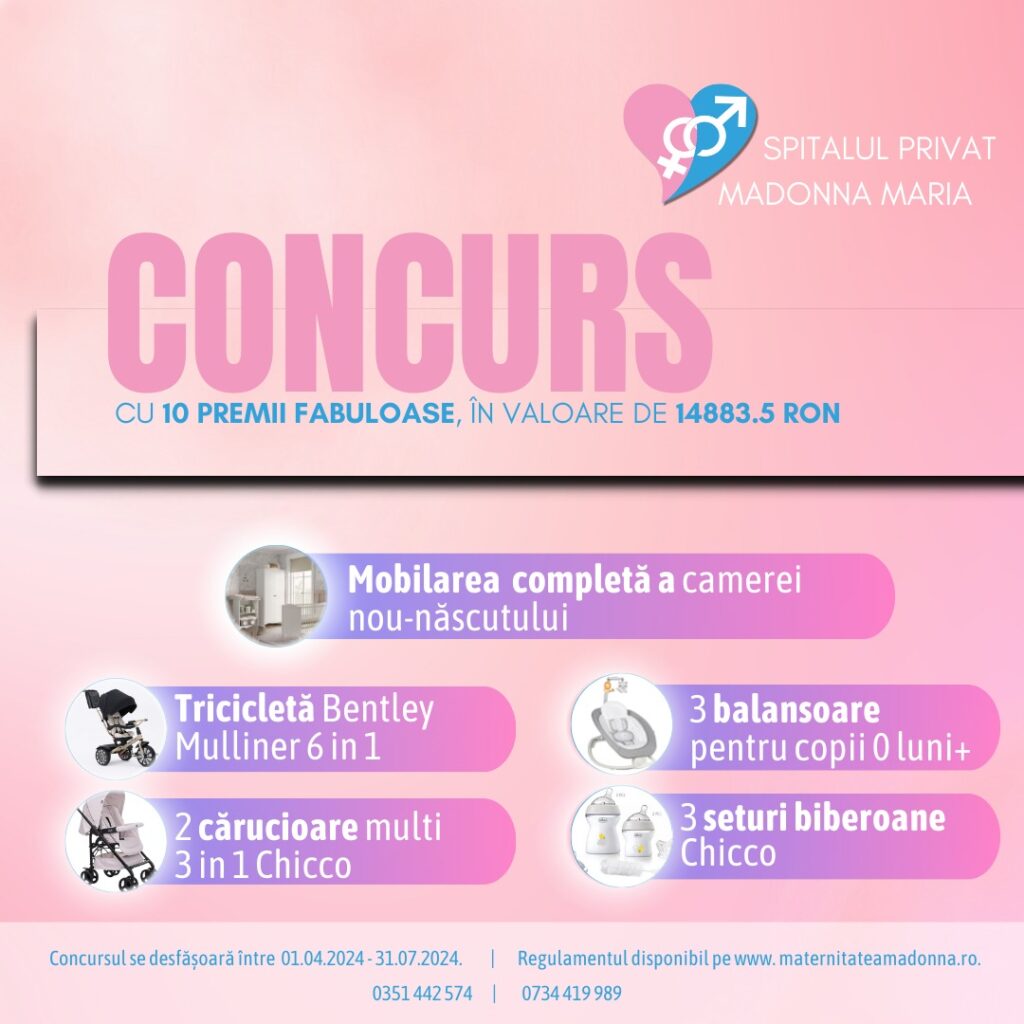 Spitalul MaDonna Maria îți mobilează camera bebelușului. Concurs cu super premii pentru graviduțe