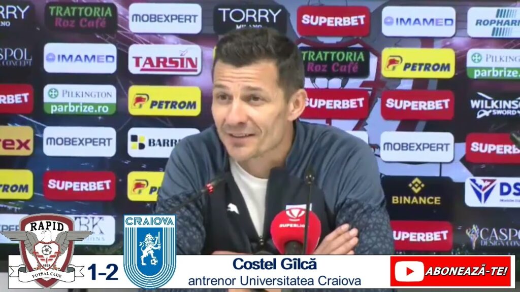 Costel Gîlcă, la conferința de presă din Giulești