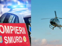 Micuțul era inconștient când au ajuns polițișitii și mai multe echipaje de prim ajutor, printre care și un elicopter SMURD