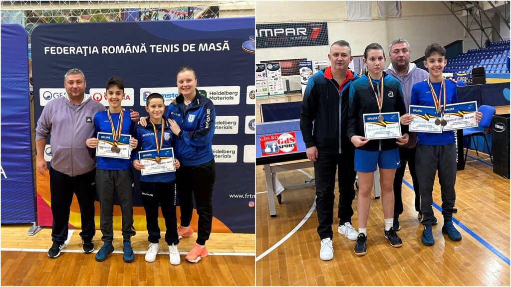 Tenis de masă / CSS Craiova, medaliat de două ori la CN Individual U13
