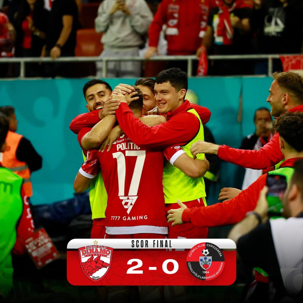Dinamo – Csikszereda 2-0, în prima manşă a barajului pentru Superligă