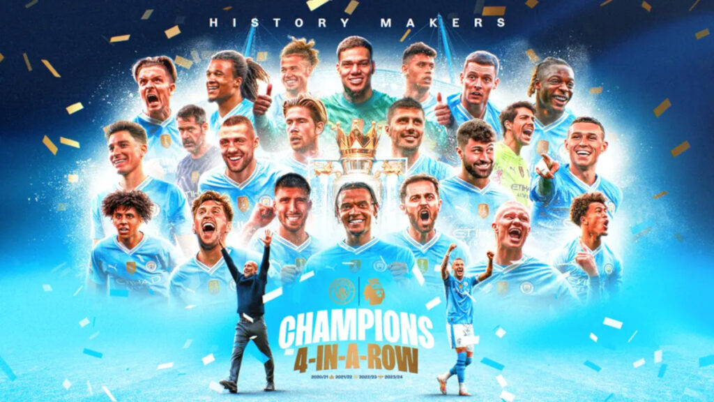 Manchester City, campioană a Angliei pentru al patrulea an consecutiv