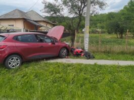 Vâlcea: Tânără de 18 ani, care conducea o motocicletă, rănită într-un accident la Buneşti
