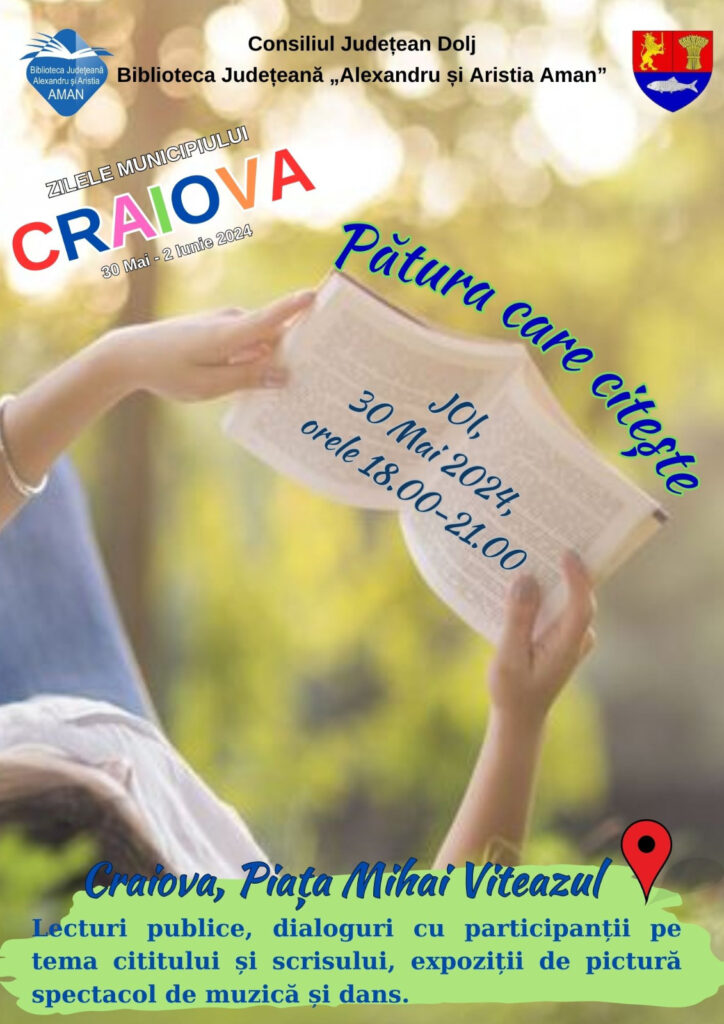 Evenimentul „Pătura care citește“ are loc mâine în Craiova