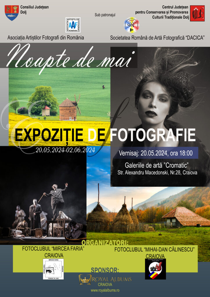 Craiova: „Noapte de mai“ în expoziție de fotografie, pe simezele „Cromatic“