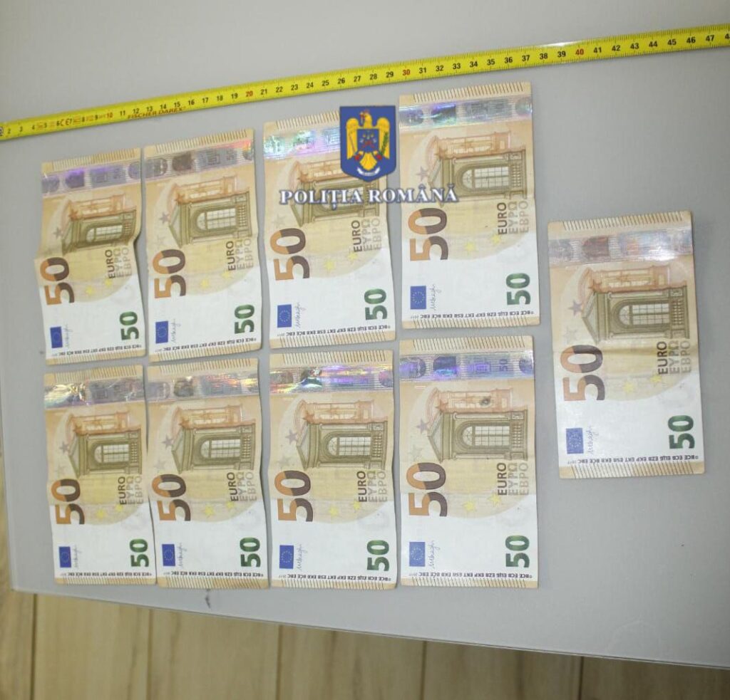Gorj: Tânăr din Motru, arestat după ce a pus în circulație bancnote false de 50 de euro
