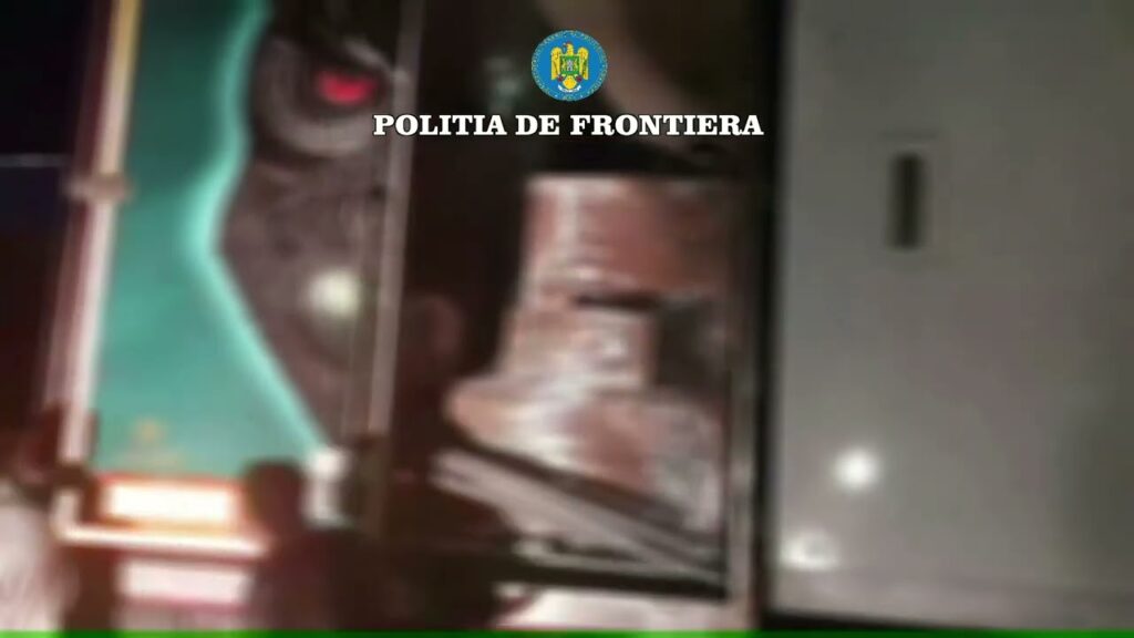 (VIDEO) 23 cetățeni străini ascunși într-un automarfar, depistați la frontieră