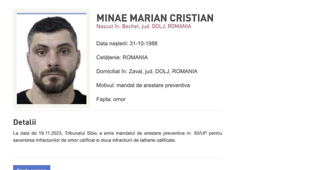 Al doilea inculpat în cazul uciderii omului de afaceri Adrian Kreiner, adus în ţară