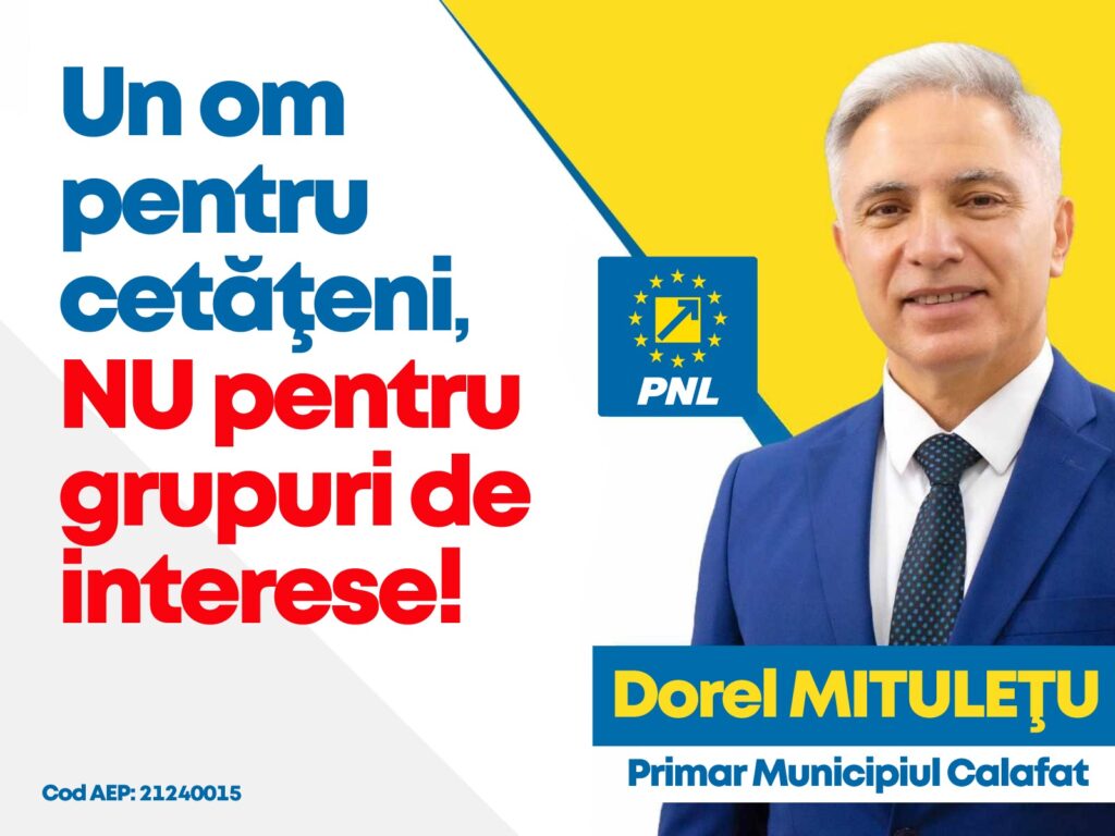 Dorel Mitulețu: „Construim împreună Municipiul Calafat“!