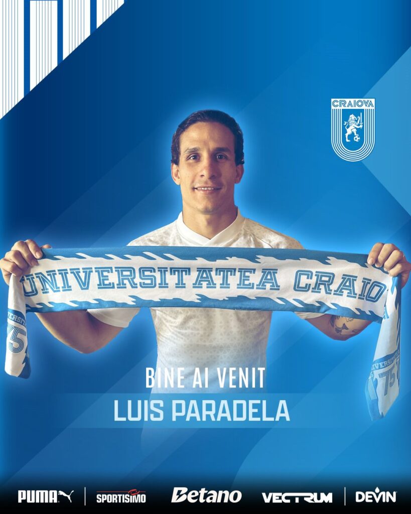 Universitatea Craiova a anunțat sosirea lui Luis Paradela