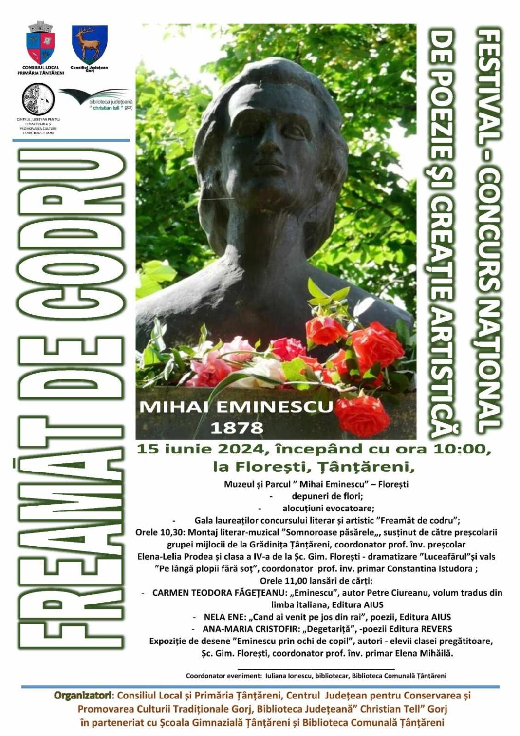 „Freamăt de codru”, concurs de poezie la Florești