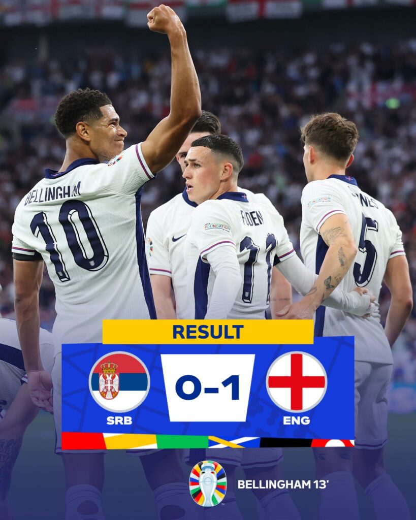 EURO 2024 | Anglia, un pic mai eficientă decât Serbia