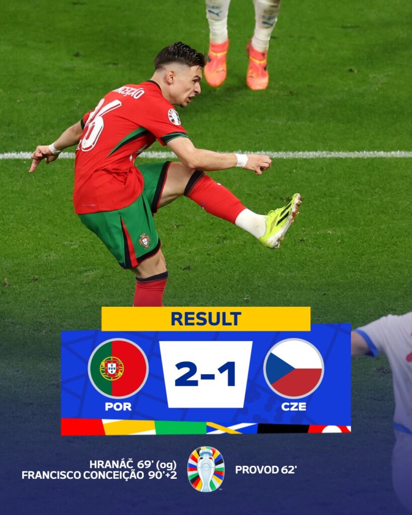 EURO 2024 | Victorie dramatică pentru Portugalia, 2-1 cu Cehia